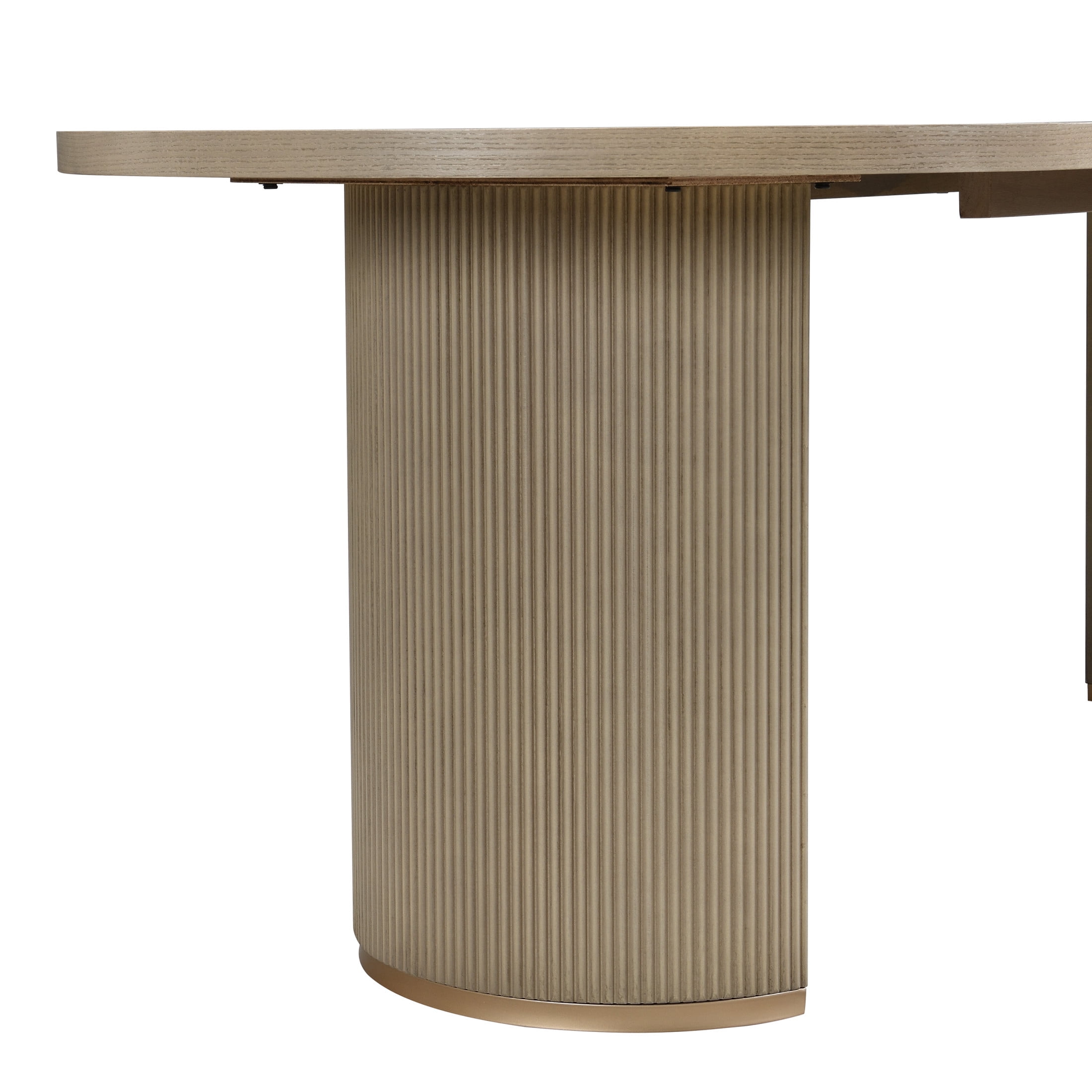 Christopher Knight Home Minimalist 88“ Oval Dining Table for 4-6, Light Ash