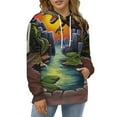thumbnail image 4 of Dinosaur 3D Pattern Men's Women Vintage 3D Hooded Sweatshirt - All-Season Loose Fit Streetwear, 4 of 6