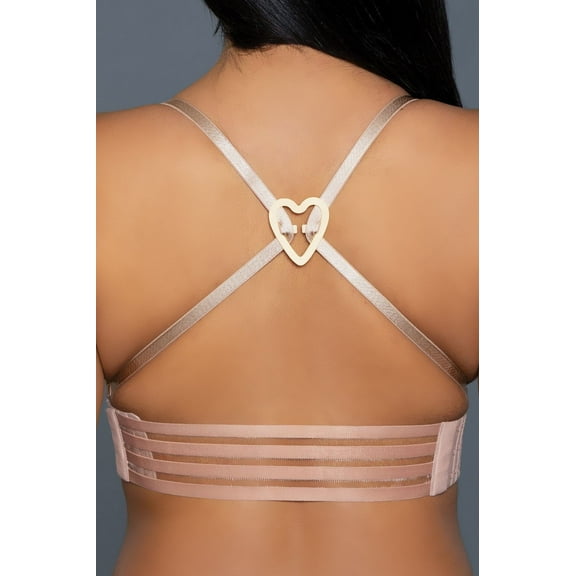 BeWicked 2310-BLK-WH-ND-OS Heart Converting Clips - Black for Women, White & Clear - One Size