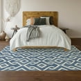 thumbnail image 6 of Addison Rugs Mayfield Washable Transitional Geometric Navy Rectangle Rug, 5' x 7'6", 6 of 6