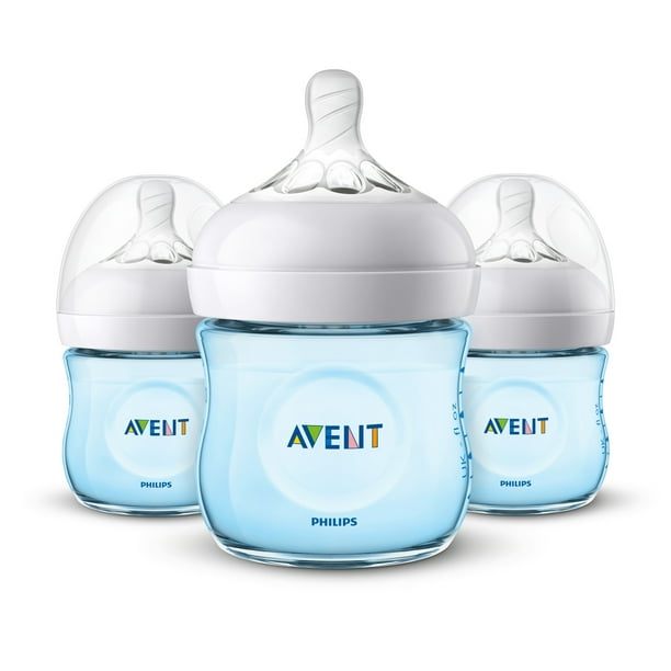 Huiswerk maken nationale vlag Tochi boom Philips Avent Natural Baby Bottle, Blue, 4oz, 3pk, SCF010/39 - Walmart.com