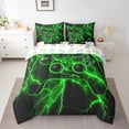 thumbnail image 2 of Manfei Gaming Twin Bedding Sets 7-Piece,Teen Video Game Bedding Comforter Set,Green Gameoad Lightning Sheet Sets For Boys Girls,Super Cozy Bedroom Decoration Reversible, 2 of 8