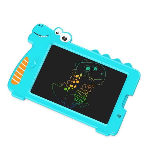 Regalo de Navidad, dinosaurio de dibujos animados, tableta LCD, graffiti, pizarra pequeña