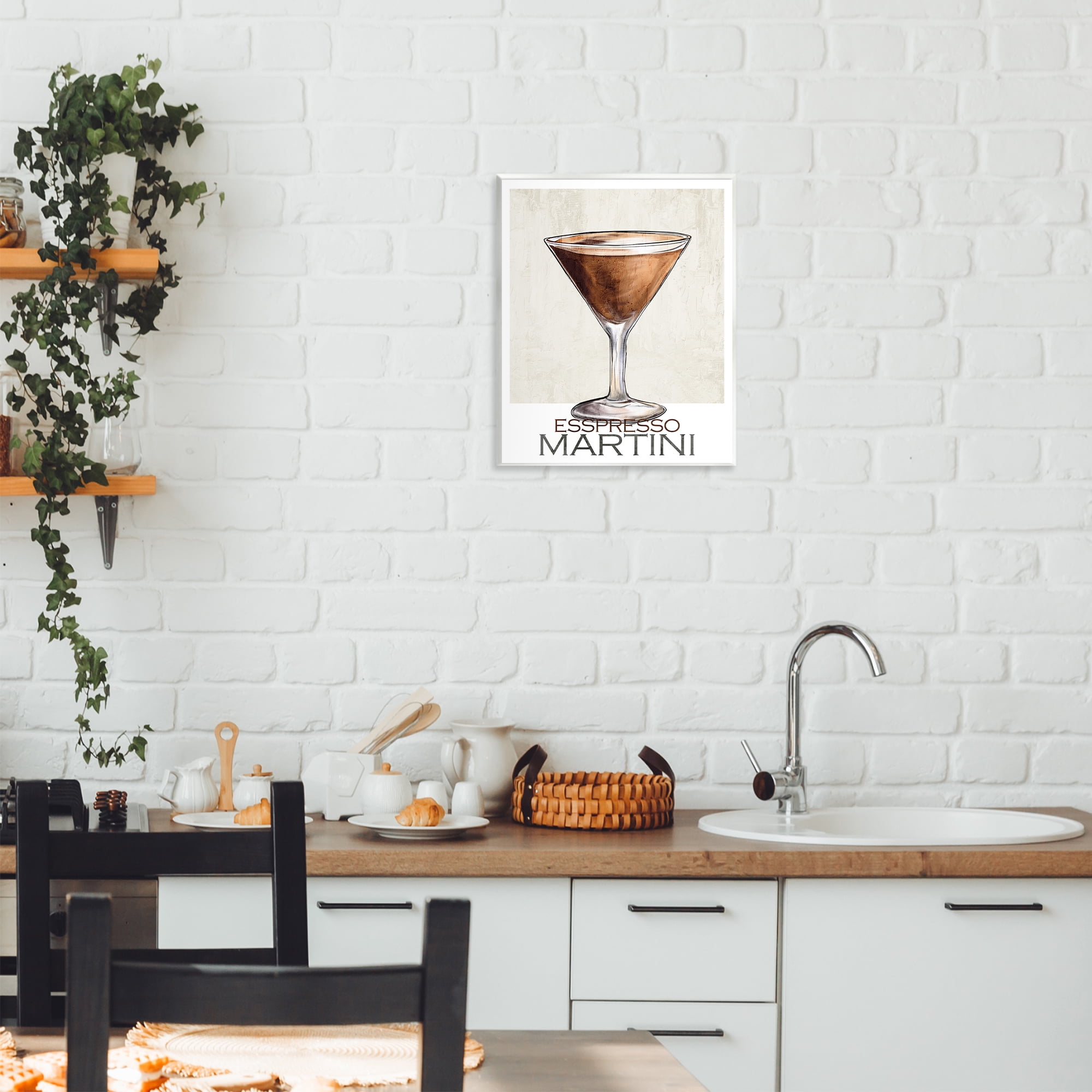 Stupell Industries Sophisticated Espresso Martini Wall Plaque Art, design by Kim Allen