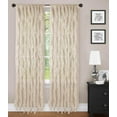 thumbnail image 2 of Sapphire Home 2 Cascade Curtain Panels, Pink Ruffle 95" Curtain Panels, Sheer Voile Vertical Ruffled Curtain Panels, Cascade 95" Ivory, 2 of 2