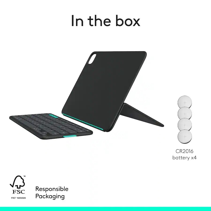 Logitech - Flip Folio Keyboard Case for iPad Pro 11-inch - Latest Model