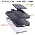 thumbnail image 4 of Decase Compatible with Apple iPhone 16E Case with Card Holder & Mirror, Military Grade Protection Hard Wallet Phone Case with Kickstand Cover fits for iPhone 16E,Shockproof Protection Cover,Black, 4 of 6