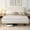 Beige, variant on Zerduos Twin Size Cloud Bed Frame with Adjustable Upholstered Headboard, Modern Soft Platform Bed with Boucle Fabric, No Box Spring Needed, White