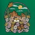 thumbnail image 6 of Wild Bobby Trendy Landscape With Daisies Cactus Monarch Butterfly Nature Lover Unisex Hoodie Sweatshirt, Kelly, XX-Large, 6 of 6