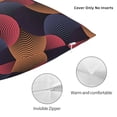 thumbnail image 3 of Yiaed Circular Stripes Print Pillow Covers Super Soft Decorative Square Throw Pillow Covers Case Cushion Covers for Sofa Couch Bedroom Car Decor（No pillow core）-22"x22", 3 of 7