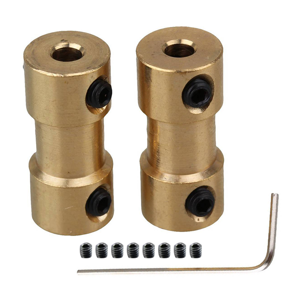 Golden Brass Rigid Shaft Adapter Connector Coupling Coupler Motor