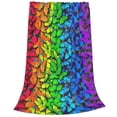 thumbnail image 2 of Sikiie Multicolored Butterflies Ultra-Soft Micro flannel Blanket Luxury All Seasons Warm Blanket for Bedding Sofa and Travel (4 sizes)-40"x30", 2 of 7