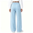 thumbnail image 5 of Njagoc3 Wide Leg Pants for Women Yoga Sweatpants Lounge High Waisted Drawstring Casual Loose Baggy Pants, 5 of 6