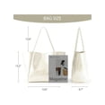 thumbnail image 5 of Gocvo Large PVC Tote Bag for Women, Fashion PVC Bag for Women, Kraft Paper Tote Handbags for Beach Work College, Beige, 5 of 7