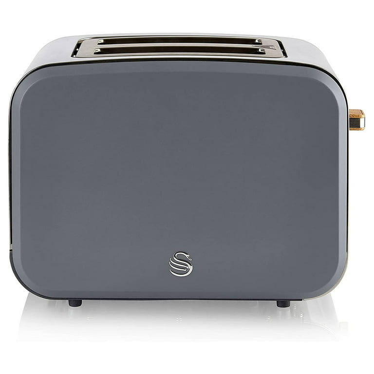 2 Slice Toaster with Thin Chrome Band Gray - Figmint™