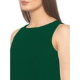 thumbnail image 4 of eloria Women's Georgette Pleated Boat Neck Sleevless Summer Casual Midi Dress, Color : Dark Green | Size : XXL, 4 of 5