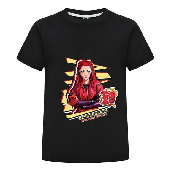 Descendants 4 The Rise of Red Kids T-Shirt – Red Princess Graphic Tee for Girls Summer Short Sleeve Top