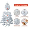 thumbnail image 3 of Senfot 6.5FT Pre-Lit Artificial Christmas Tree with 250 Warm White LED Lights, 818 Branch Tips, Perfect Xmas Decoration for Living Room & Office Holiday Decor White, 3 of 7