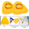 thumbnail image 3 of 6PCS D-Ring Patch for Inflatable Boat Kayak Dinghy SUP, D-Ring PVC Patch Stand-Up Paddleboard Canoe Rafting Yellow, 3 of 7