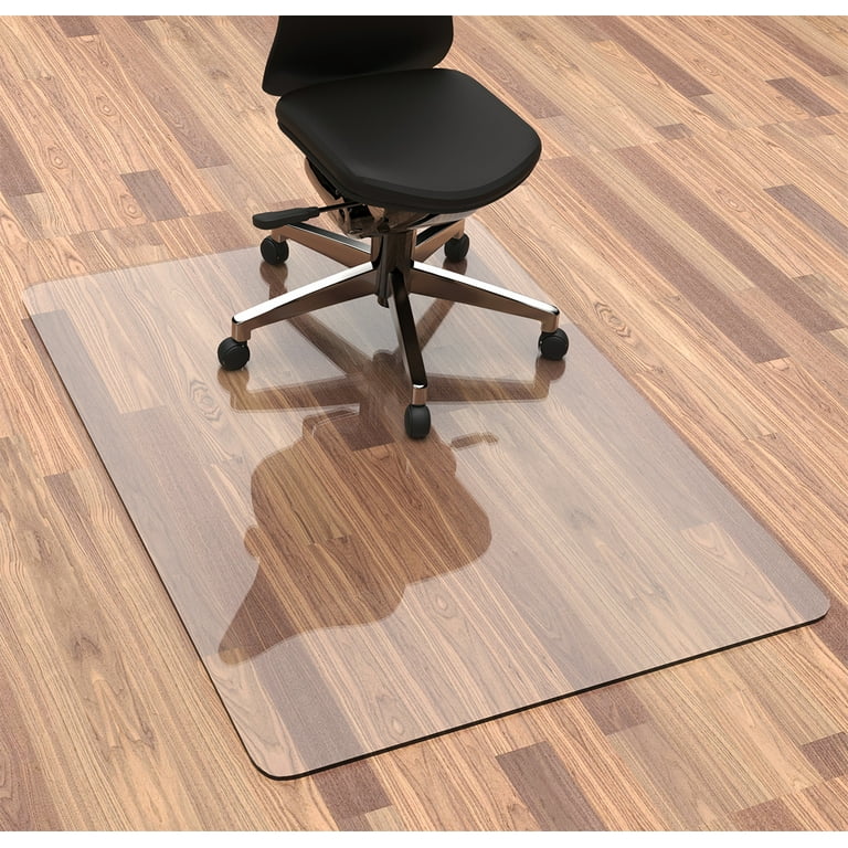 HOMEK Crystal Clear Chair Mat for Hardwood Floor, 48”x 36” 1/8” Thick -  Heavy Duty Office Mats, Plastic Chair Mat for Hard Floors, Computer Desk  Chair Floor Mat - BPA and Phthalates Free 