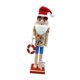 thumbnail image 3 of Figura de Papá Noel de playa de madera de 15 pulgadas, títere de Cascanueces, juguete, adorno de mesa decorativo para fiesta, decoración interior Estilo C, 3 of 8