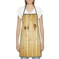 thumbnail image 3 of Easygdp Bamboo Wall Apron Waterdrop Resistant with 2 Pockets,Oil Resistant Cooking Kitchen Chef Apron for Women Men, 3 of 7