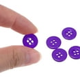 thumbnail image 4 of Uxcell Resin Sewing Buttons Round Flat 4-Hole Craft Buttons for Card Making Scrapbooking 10 Pcs Purple 12.5mm, 4 of 5