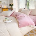 thumbnail image 1 of Juego de cama de cuatro piezas de terciopelo de leche, ropa de cama de clase A con forro polar, sábana de terciopelo coral de tres piezas, funda de edredón, funda de edredón de franela para invierno, 1 of 6