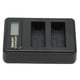 thumbnail image 3 of Cargador de batería dual para cámara, cargador de batería dual NP de 5 V USB, estación de carga de batería para cámara diseñada por expertos, 3 of 12