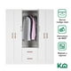 thumbnail image 3 of Ropero Closet 6 Puertas Con 2 Cajones Color Blanco Madera MDP Mueble Organizador KingsHouse blanco, 3 of 9