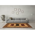 thumbnail image 3 of Ahgly Company Indoor Square Abstract Brown Modern Area Rugs, 5' Square, 3 of 4