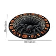 thumbnail image 3 of 3D Trap Halloween Circular Carpet – Skeleton Mummy Web Depth Illusion Rug, Soft Polyester Floor Mat for Bedroom Entrance, Non Shedding Holiday Decor Foot Pad, 3 of 6