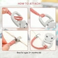 thumbnail image 4 of Boy and Girl Pacifier Clip, Hand-Knitted Suitable for All Pacifiers Hanging Cord Multi-Coloured Pacifier Holder Shoulder Strap Modern Unisex Baby Birthday Gift (5-Piece Set), 4 of 4