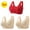 #1- Red, variant on successthop Bras for Older Women 3 Pack Daisy Floral Wirefree Push up Bralette Padded Button Front Close Wide Strap Corset Full Coverage Crop Tank Top Cute Lingerie Red L