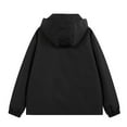 thumbnail image 6 of Maoxin Men's Jacket Men's Stitching Drawstring Hooded Slim Fashion Jacket Coat Outwear Plus Size Jacket for Men , Black , 4XL, 6 of 6