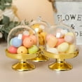 thumbnail image 3 of Mini Cake Stand Boxes Topboutique 12 Pcs Plastic Dessert Display Plate with Dome Cover Chocolate Containers Small Candy Case for Birthday Wedding Holiday Party Supplies (Gold), 3 of 7