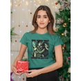 thumbnail image 2 of Bad Vibes Only Creepy Krampus Holiday Women's T-shirt, 2 of 4