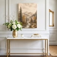 thumbnail image 5 of Canvas Wall Art, Fall Forest Framed Canvas Prints for Bedroom Bathroom, Autumn Vintage Pine Trees Cabins Mountains Gallery Wrapped Wall Decor for Home Office, Gifts, 11"x14" Ship Next Day, 5 of 5