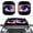 Anime Big Eyes Print, variant on Pzuqiu Auto Sun Visor with Sea Turtle Floral Theme, Car Window Shade for Car Interior Accessories, Universal Fit for Most Vehicles