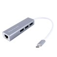 thumbnail image 1 of Adaptador Hub USB-C Batauro 3 x USB3.0 1 x LAN 1000M Gris, 1 of 3