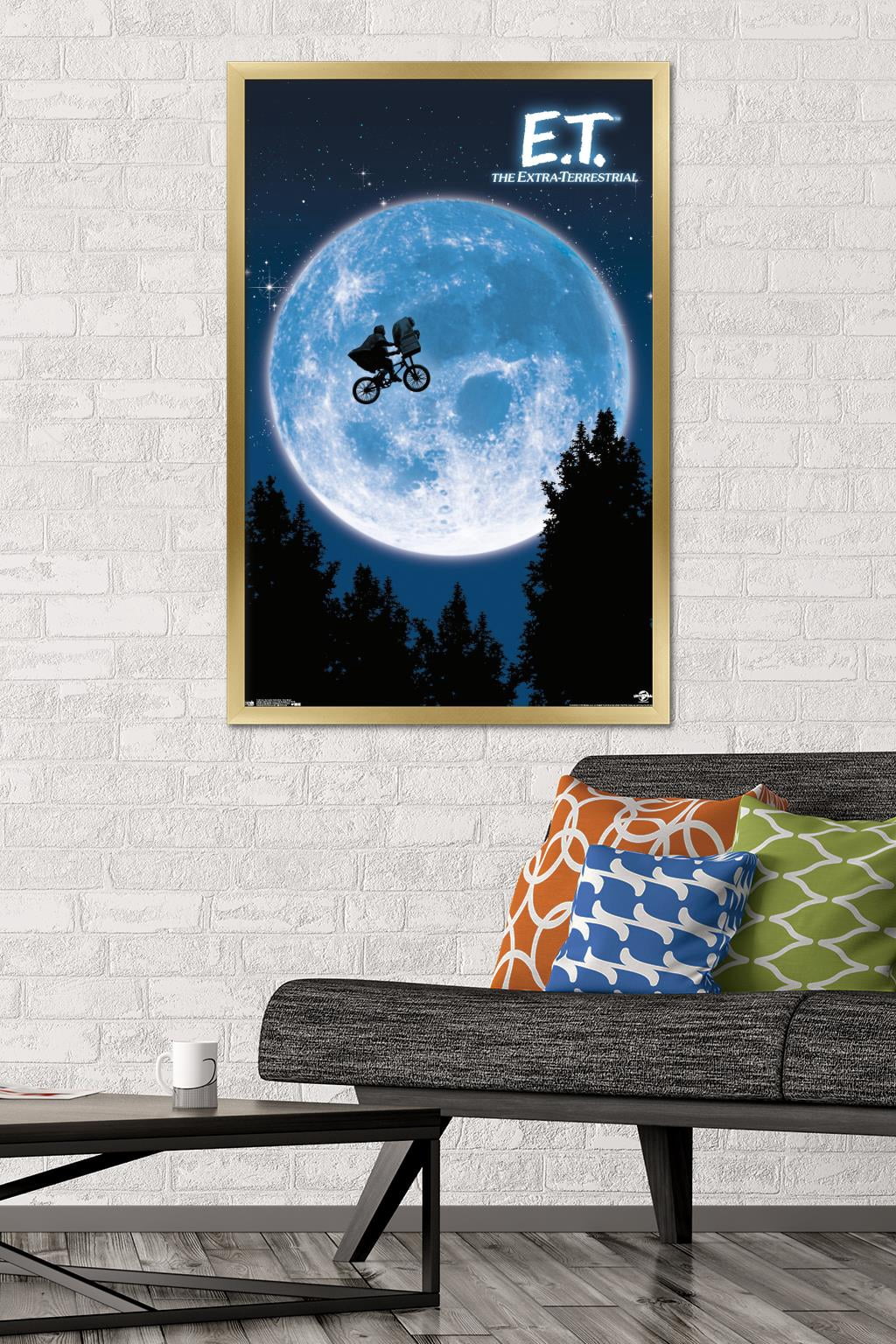 E.T. The Extra-Terrestrial Wall Poster, 22.375" x 34", Framed