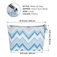 thumbnail image 2 of HAWEE Cosmetic Bag for Women Girls Make up Storage Pouch Case Portable Zipper Travel Accessories Organizer for Toiletry Water Repellent, Blue Ripple, 2 of 7