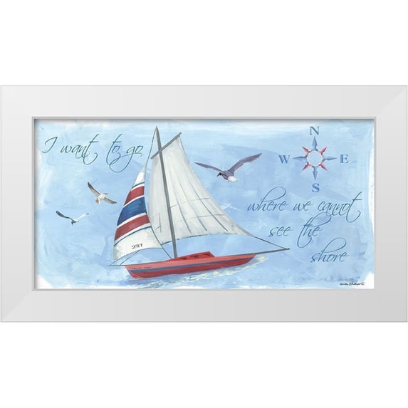 Phillips, Anita 18x11 White Modern Wood Framed Museum Art Print Titled - I Want to Go