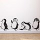 thumbnail image 3 of Adhesivos de pared de pingüinos removibles para bricolaje; calcomanías de PVC negras con dibujos animados para la decoración de azulejos de la pared de la habitación infantil o del bebé, 3 of 7
