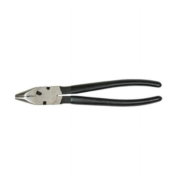 10 in. Round Nose Head Fence Pliers, Forged Steel Handles