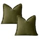 thumbnail image 1 of Juego de 2 fundas de almohada decorativas de lino con flecos, acogedora funda de cojín estilo bohemio con borlas, funda de almohada suave con acento para sofá, sillón o sofá, 1 of 5