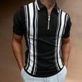 thumbnail image 1 of Floenr Mens T Shirts,Mens Colorblock Stitching Lapel Button Up Short Sleeve Shirts, 1 of 5