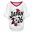 thumbnail image 6 of Soccer Cup 2026 Jersey JAPAN Soccer for Women with Colombia Flag Color Block and V Neck Short Sleeves Featuring Breathable Fabric for Tailgating Events Beach Outings Summer Festivals Wine XXL, 6 of 6
