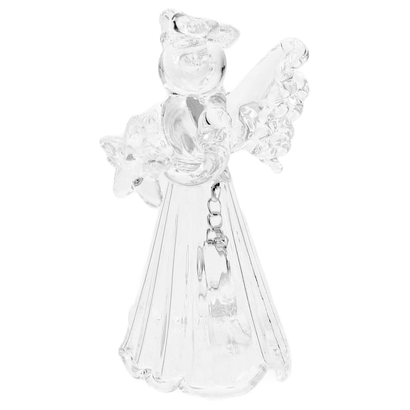 PENIKOKO Small Angel Ornaments Clear High Borosilicate Glass Decorative Figurines 1 Pack