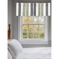 thumbnail image 3 of Valance Curtain Gray Green Kitchen Curtain for Window Stripe Rod Pocket Curtain Valance Window Treatment for Kitchen Bathroom Dining Room 1 Panel 54x18inch, 3 of 9